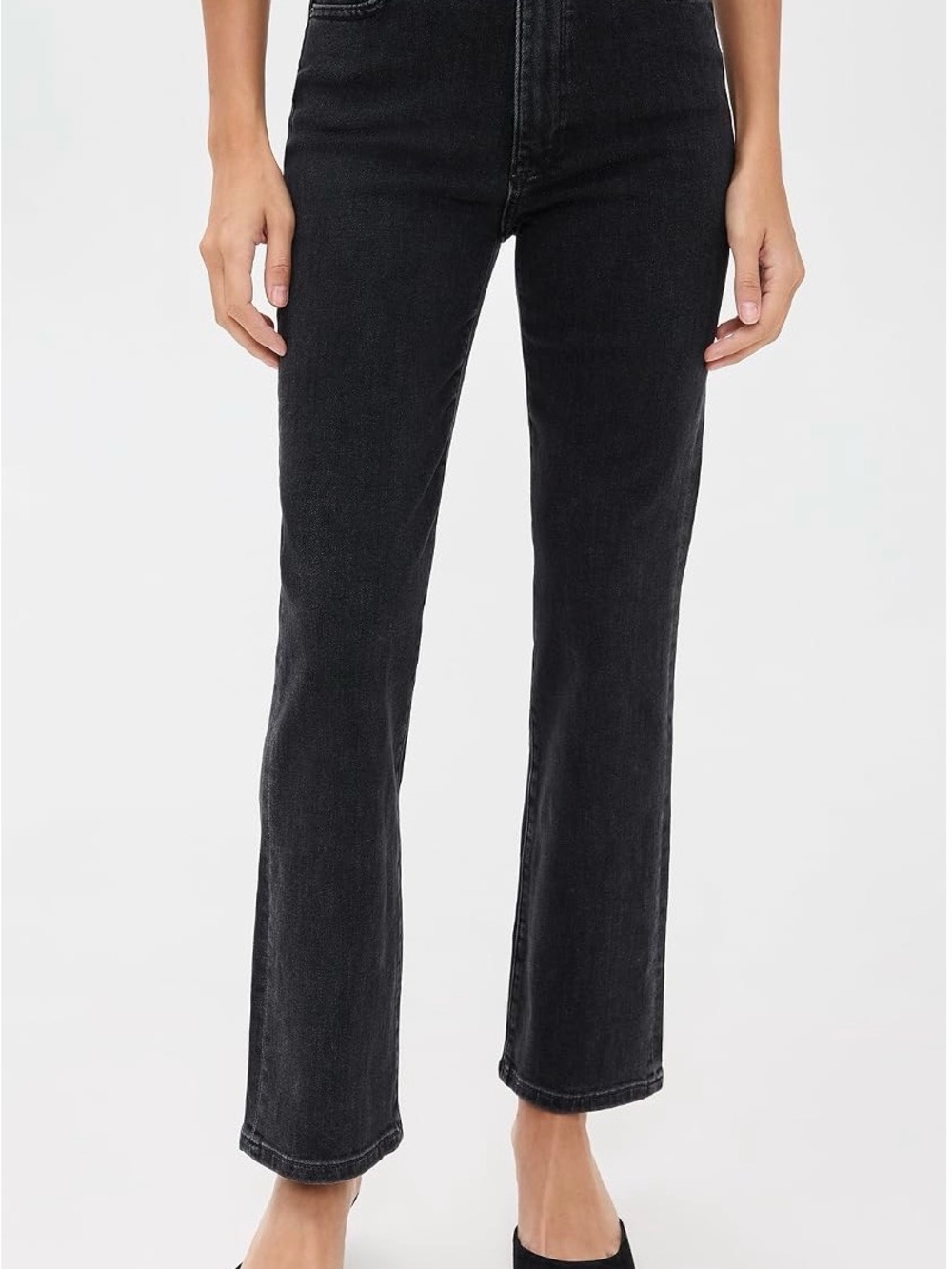 Frame Denim Le Sleek Straight Black Jeans